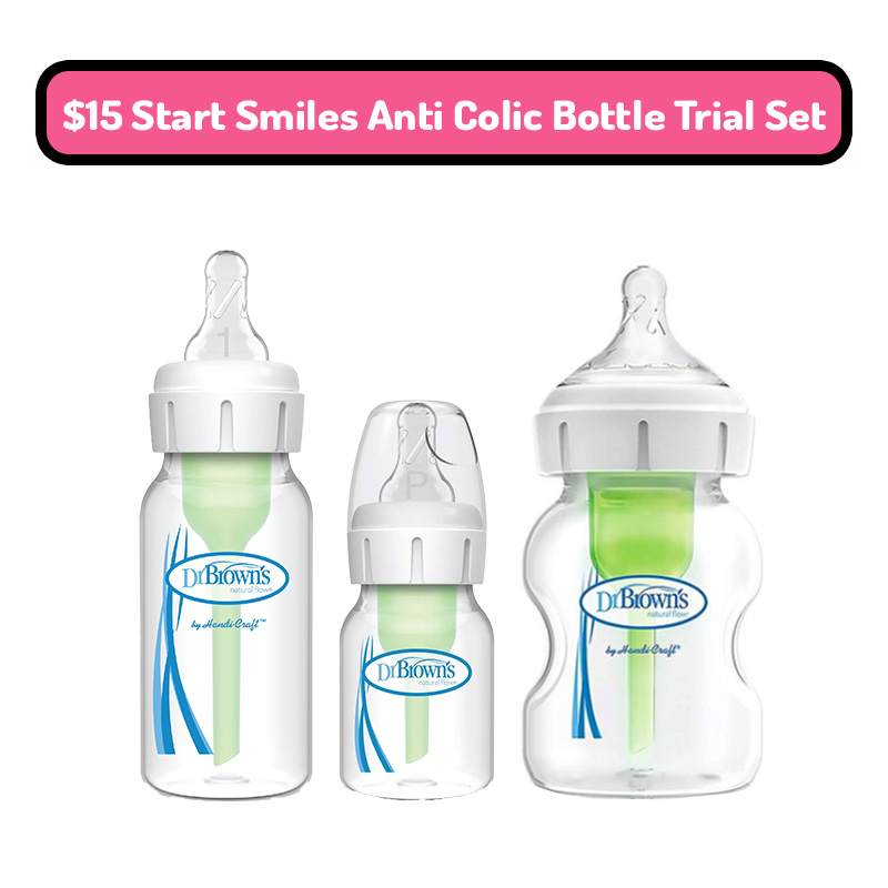 $15 Dr Brown's Start Smiles Anti colic Bottle Trial Set